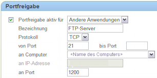 Fritz!Box-FTP-Port