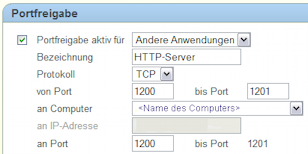 Fritz!Box-TCP-Port